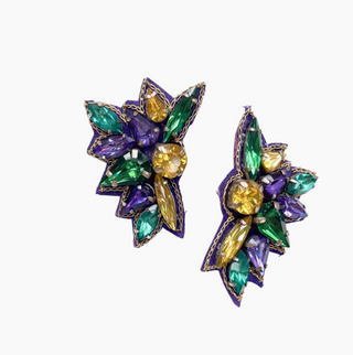 Mardi Gras Stud Earrings