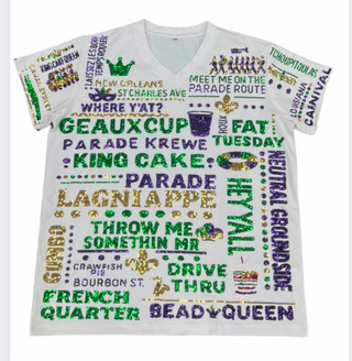 Mardi Gras Lagniappe Sequin T-Shirt