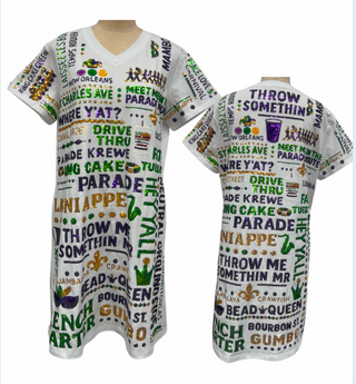 Mardi Gras Lagniappe Sequin T-Shirt Dress