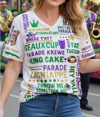 Mardi Gras Lagniappe Sequin T-Shirt