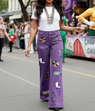 Mardi Gras Sequin Jeans