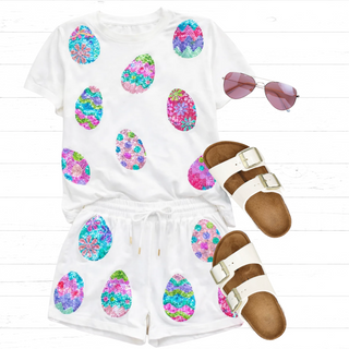 sequin easter egg 2 piece set