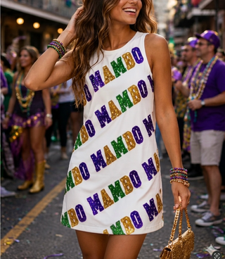 Mardi Gras Mambo Sequin Dress