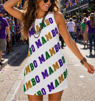 mardi gras sequin mambo tank dress