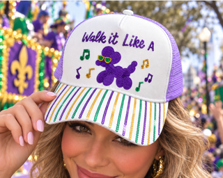 Walk it Like A Dog Mardi Gras Sequin Hat