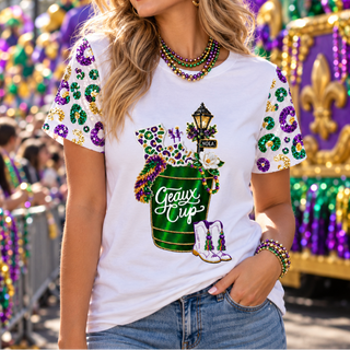 mardi gras sequin geaux cup shirt