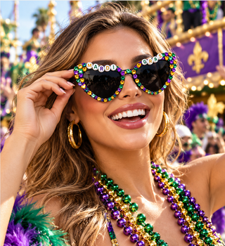 Mardi Gras Rhinestone Sunglasses
