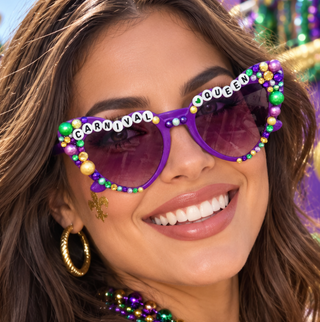 carnival queen mardi gras sunglasses