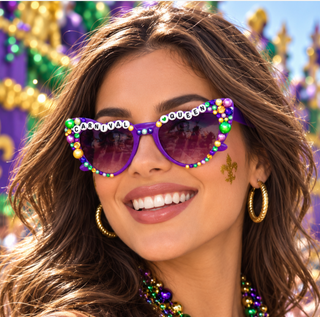 Carnival Queen Mardi Gras Sunglasses