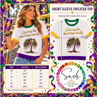 Bead Queen Sequin Sweater Top
