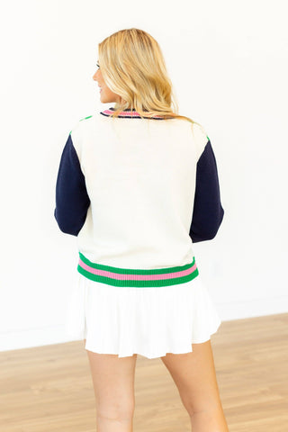 Argyle Cardigan Sweater -