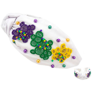Mardi Gras Bead Dog Headband