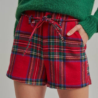christmas plaid shorts