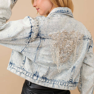 rhinestone jean jacket