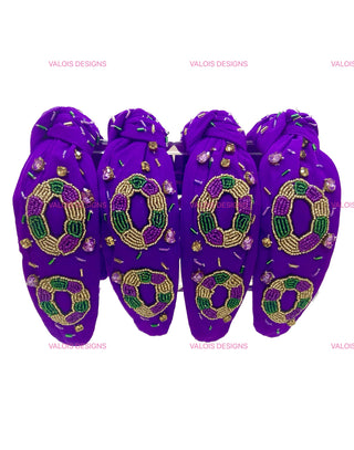 Mardi Gras King cake Headband -