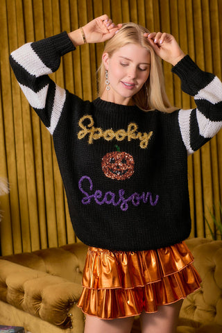 Halloween Spooky Season Chunky Sweater Knit 