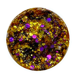 Purple gold face glitter lsu