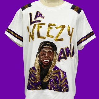La Weezy Ana Tigers Sequin Game Day T-Shirt