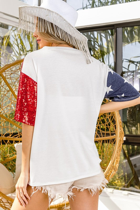Sequin 4th of July top