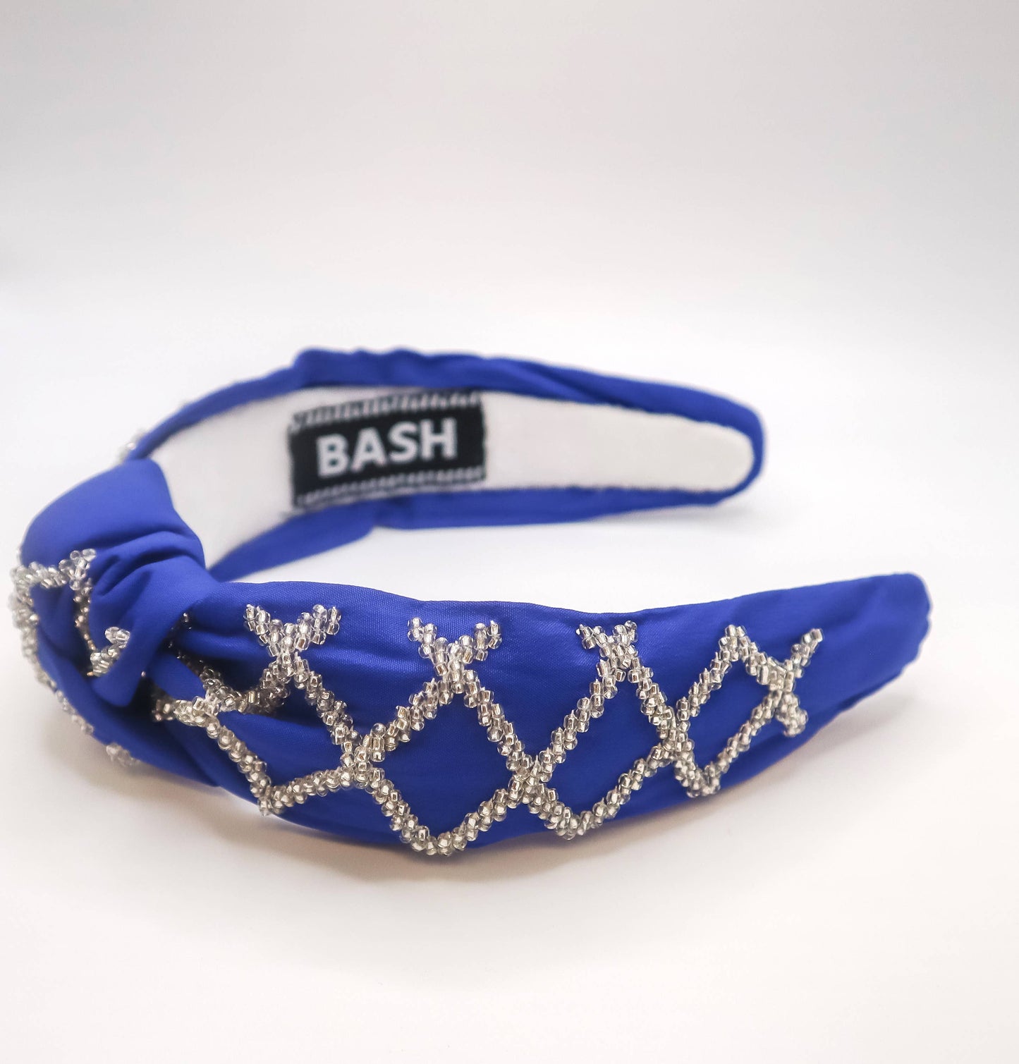 Game Day Beaded Headband Blue