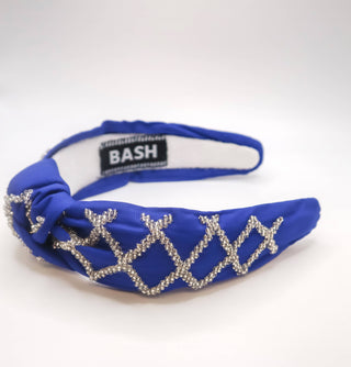 Game Day Beaded Headband Blue 