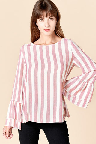 JOCELYN MAGENTA STRIPED BLOUSE 