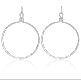 Hammered hoop earrings - SASH Clothing Bar