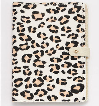 Leather Animal Print Passport Holder 