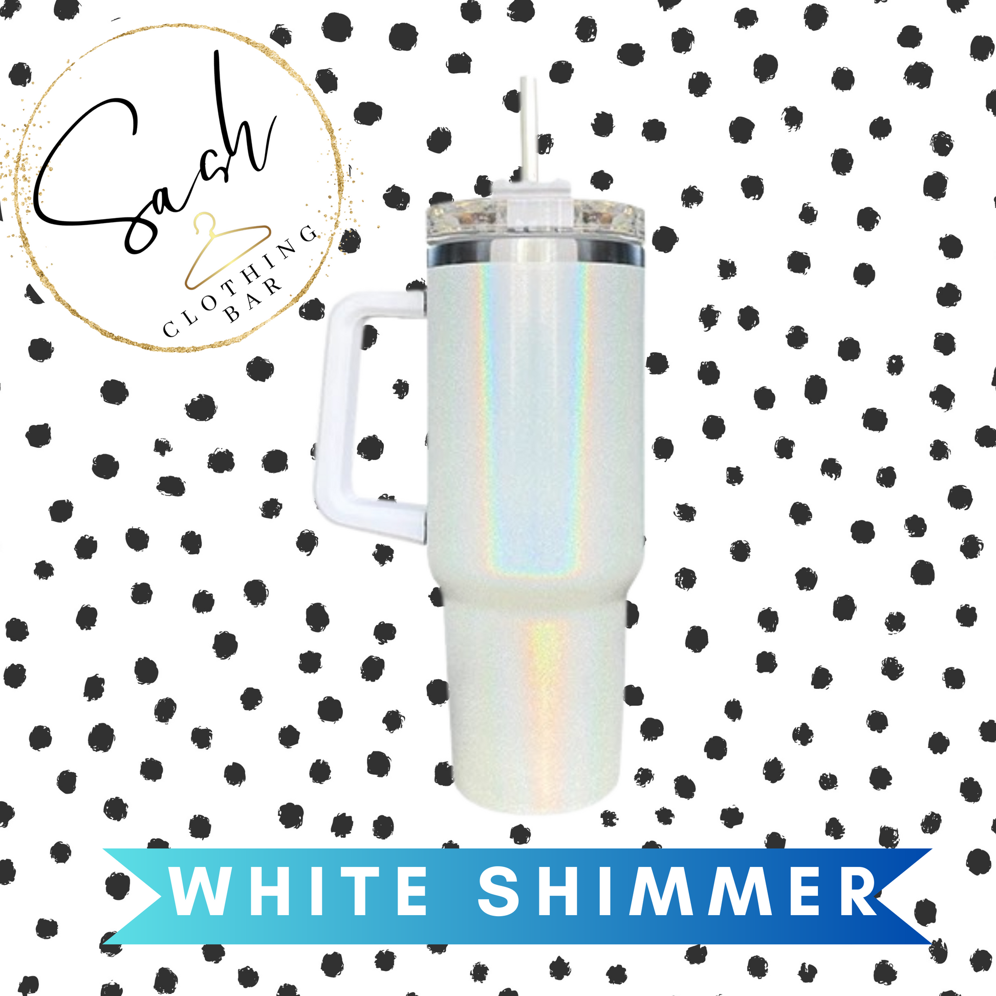 40 oz Shimmer w/ Handle Sublimation Tumbler – Stainless Steel Heaven LLC