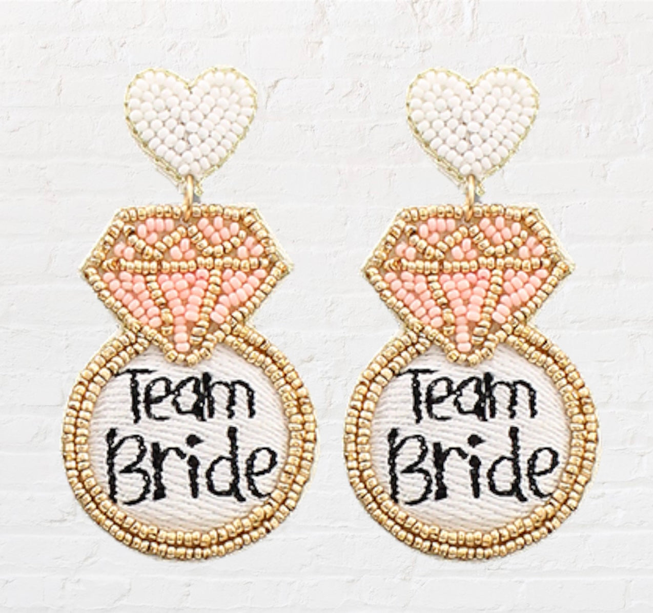 Beaded Team Bride Earrings