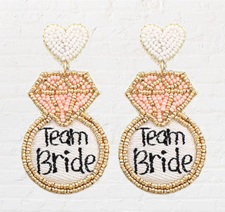 Beaded Team Bride Earrings 