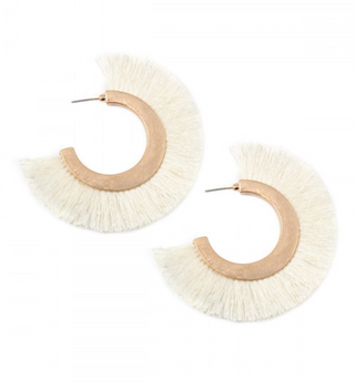 Fringe Hoop Earrings 