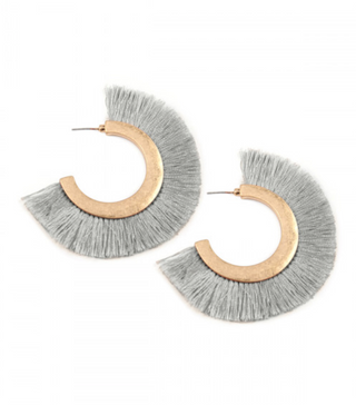 Fringe Hoop Earrings 