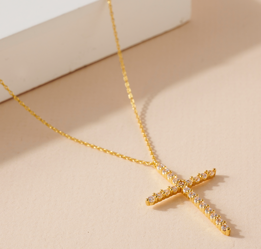 Gold dipped Cross Necklace
