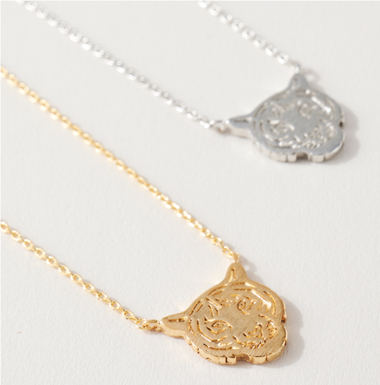 Gold or Silver Tiger Necklace