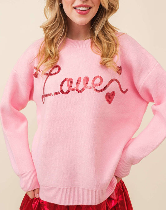 Sequin Valentine’s Day sweater 